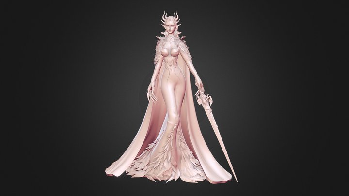 Elven Queen Warlord / Эльфийская королева 3D Model
