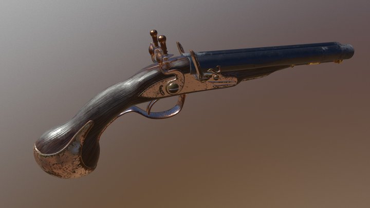 flint gun 3D Model
