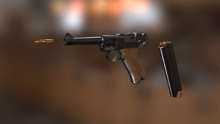 Luger P08 3D Model
