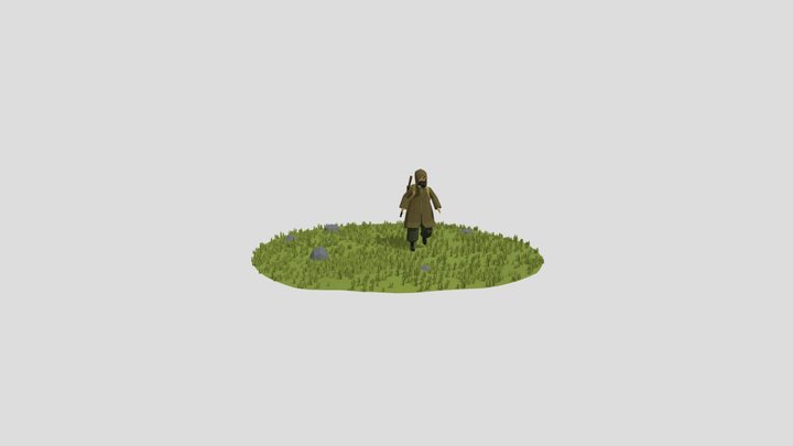 Low poly stalker model 3D Model