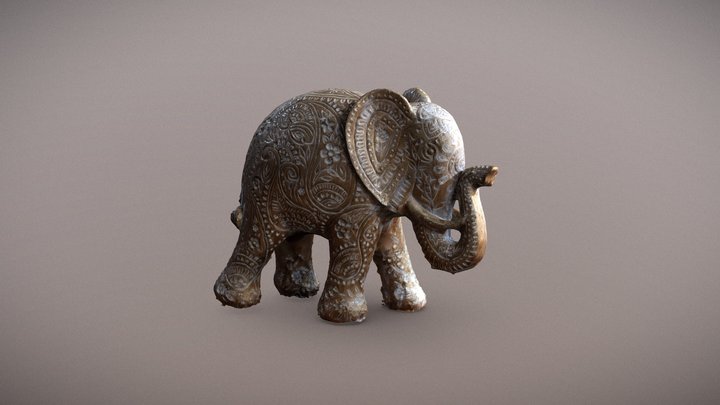 Elephant Statue 3D Model