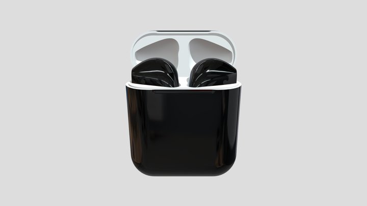 AirPods 2 Black 3D Model