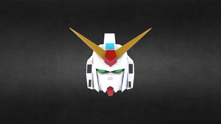 Gundam Mk-II Head Glyus Version 3D Model