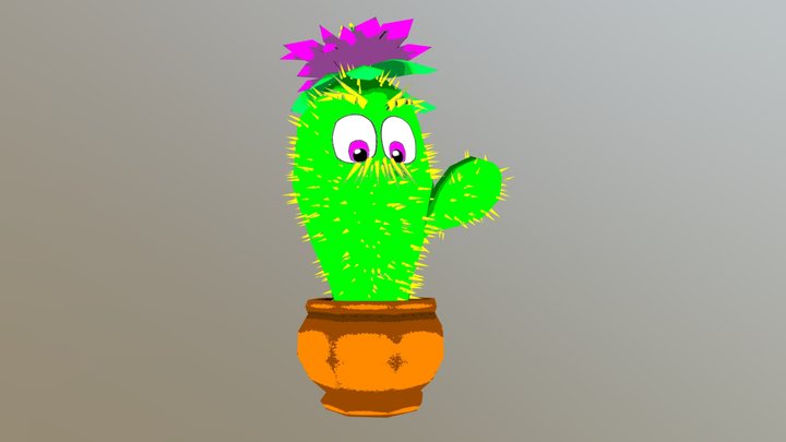Toon Cactus 3D Model