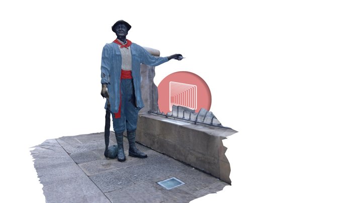 Estatua de Celedón coloreada (3D scan) 3D Model