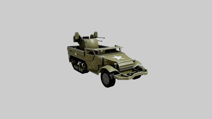 M16 Multiple Gun Motor Carriage 3D Model