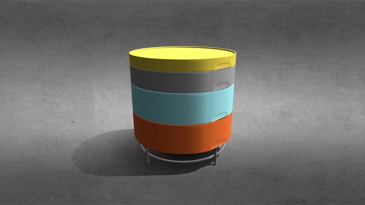 IKEA - PS 2014 Color Night Stand 3D Model