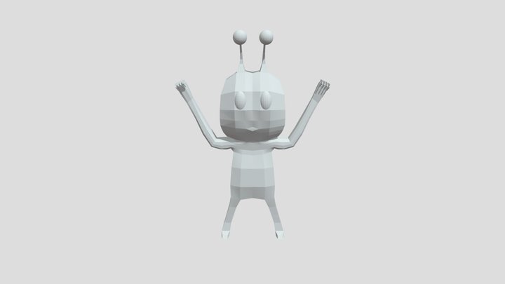 Alien Low Poly 3D Model