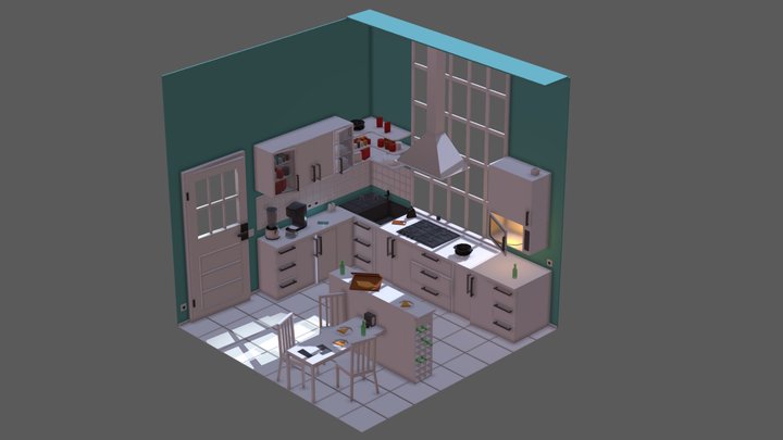 Isometric Kitchen (Study Render) 3D Model