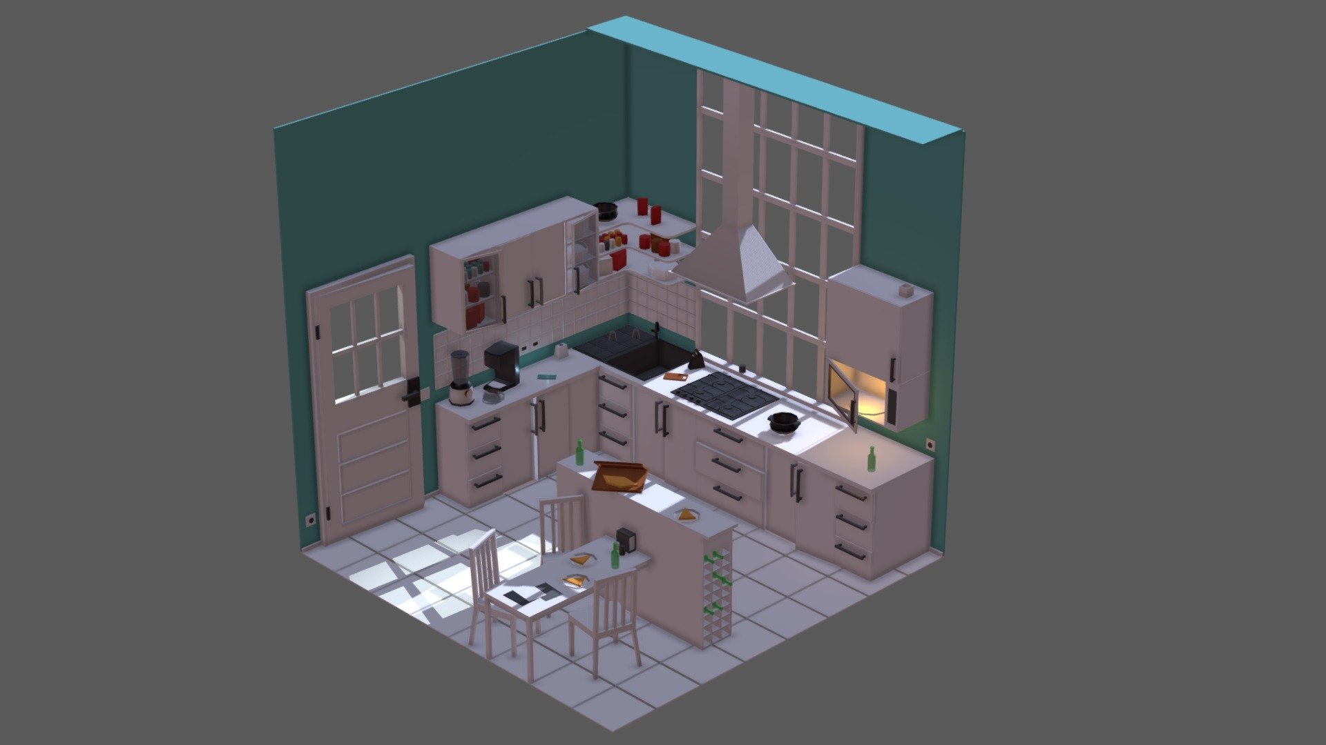 Isometric Kitchen (Study Render) - Download Free 3D model by Slevea ...