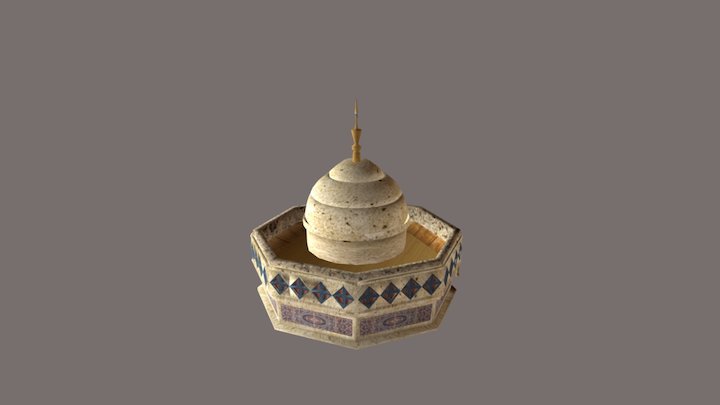 Textured Dome Of The Rock 3D Model