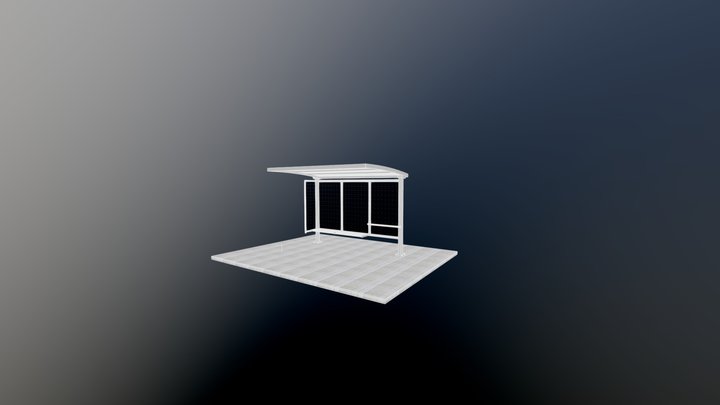 Modelo nueva parada Curvo Metal 3D Model