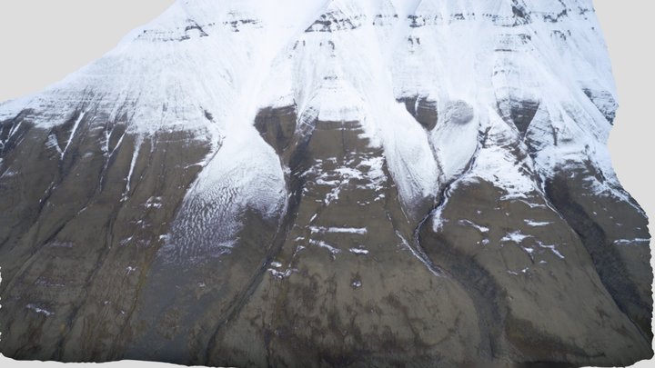Snow Avalanche Fans Near Adventelva 3D Model
