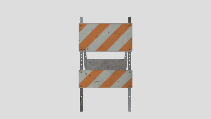Construction Barricade 3D Model