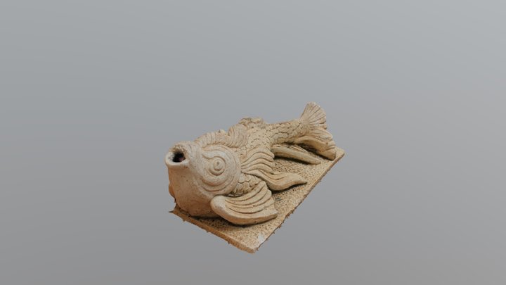 Escultura de pez fuente 3D Model