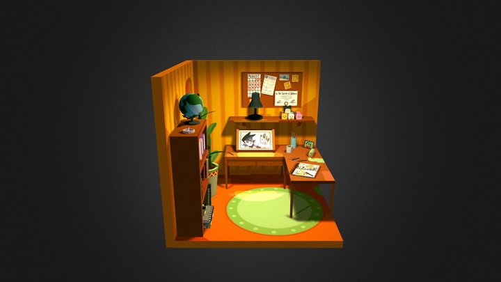 Jakey's Diorama - Animators Studio 3D Model
