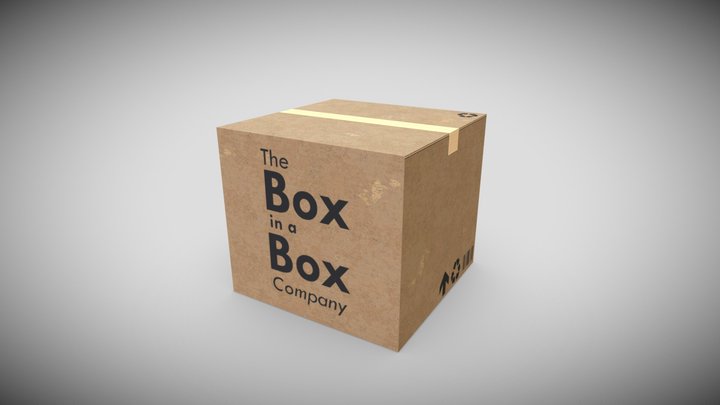 Cardboard Box Closed 3D Model
