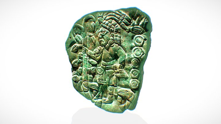 Jade Mayan Stone Sculpture - Escultura Maya Jade 3D Model