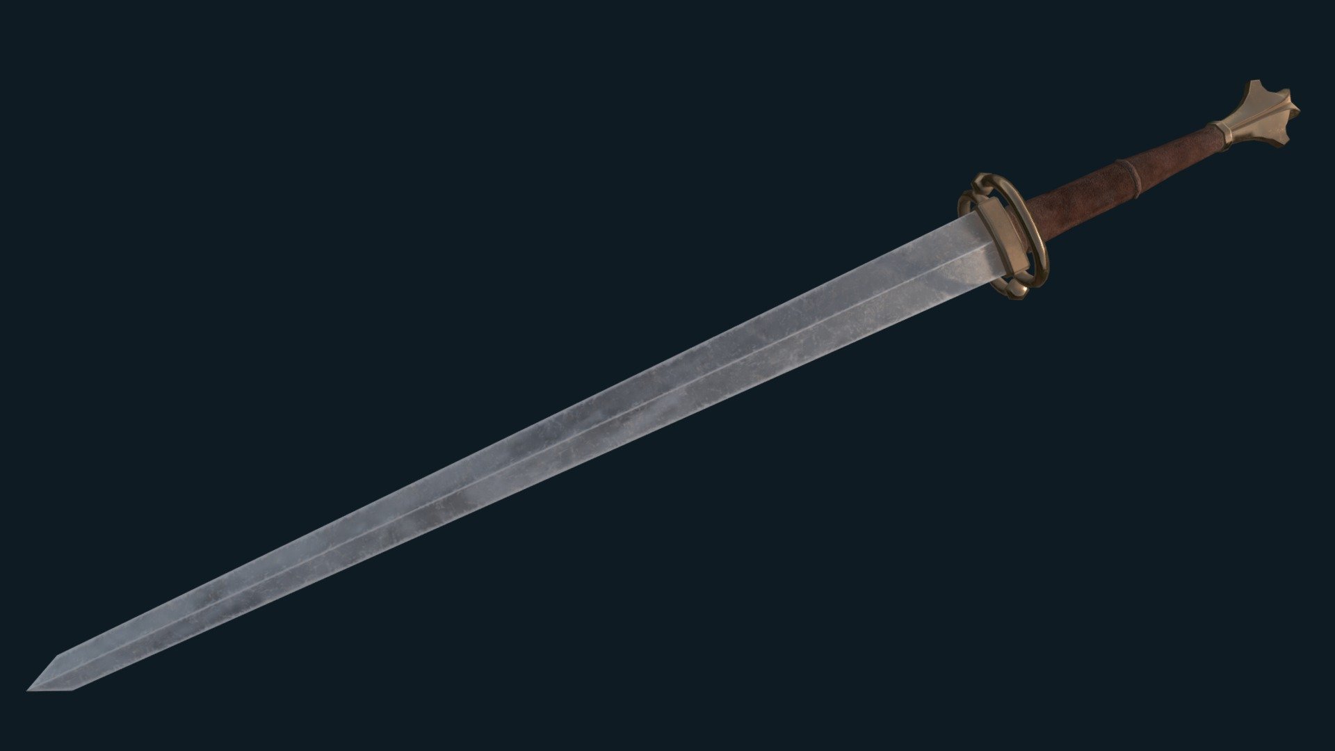 Low Poly Greatsword - 3D model by Roy Fredriksz (@RoyFredriksz ...