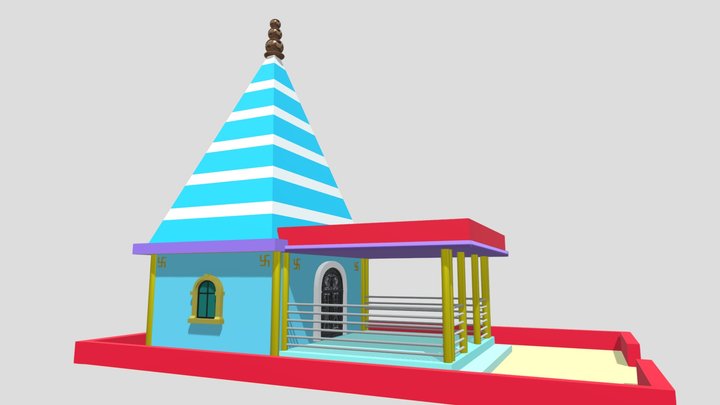 simple Hindu Temple 3D Model