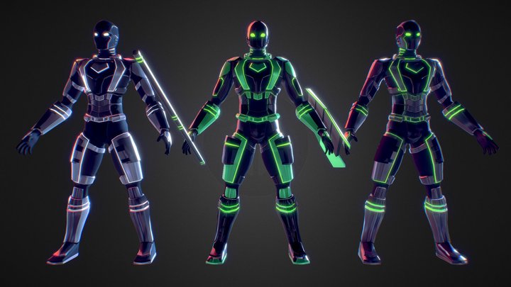 Deon's Armor variations 3D Model