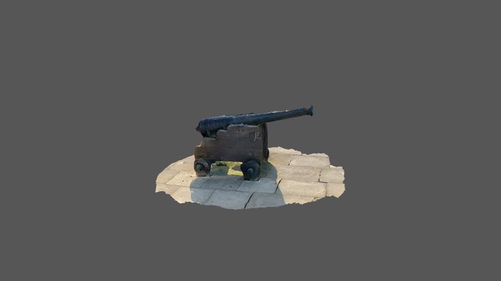 18th Century Cannon in Greenwich, SE London 3D Model