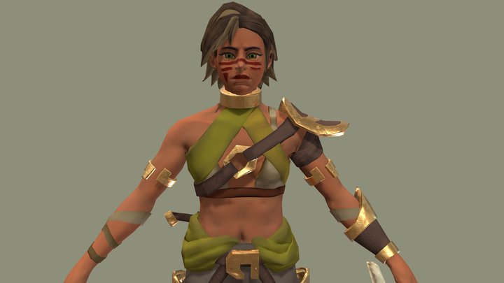Character - Women Warrior 3D Model