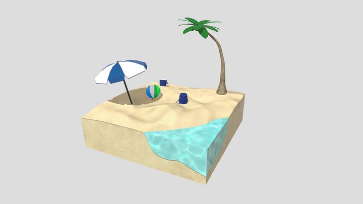Stevenson Beach Diorama 3D Model