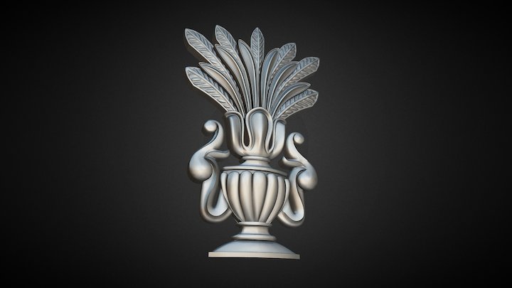Decor Vertical 0001 - STL 3d model for CNC 3D Model