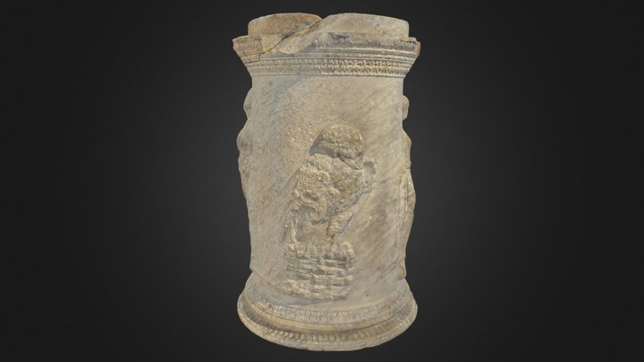 Owl Roman Altar, s. I b. C., Murcia, Spain 3D Model