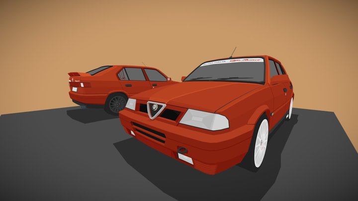 1991 Alfa Romeo 33 16V Permanent 4 (lowpoly) 3D Model