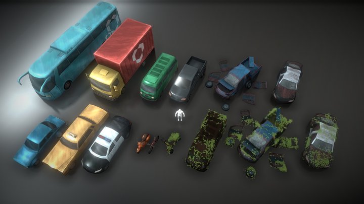 Vehicle Pack - 3D Low Poly for Game Asset 3D Model