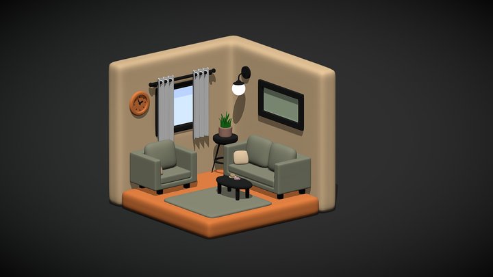 Isometric room 3d 3D Model