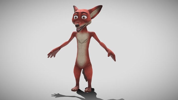 Fox - brown 3D Model