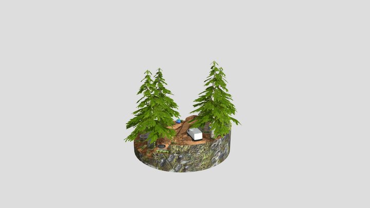 DAE Diorama - Forest Loner 3D Model