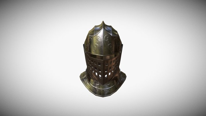 Knight Helmet 3D Model