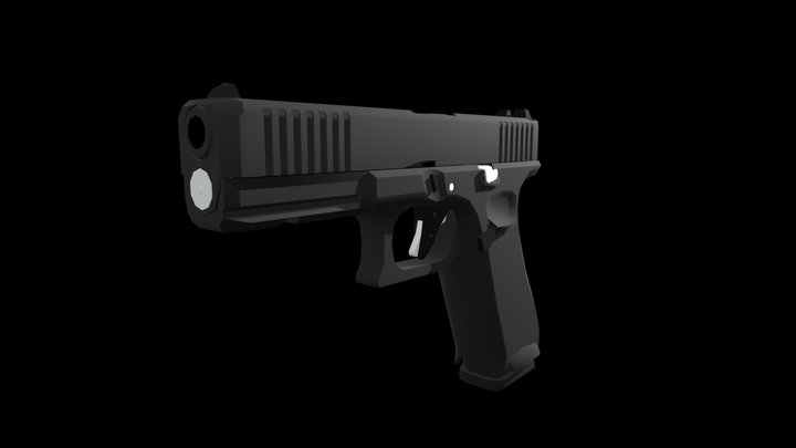Low poly Firearm: Glock 17 9mm Free 3D Model