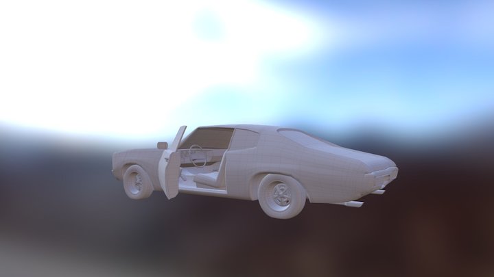 Chevrolet Chevelle - 1970 (mesh topology) 3D Model