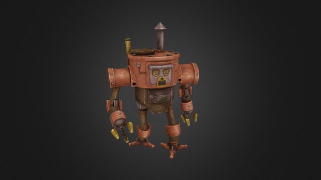 Steam Robot 3D Model