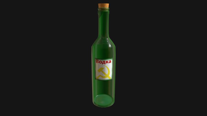 Vodka Bottle 3D Model