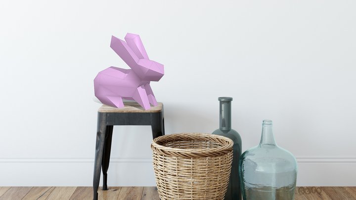 Lowpoly Rabbit 3D Model