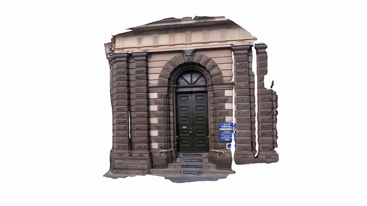 Ballarat Town Hall facade 3D Model
