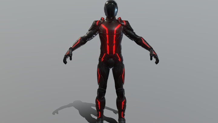 Ares (Tron) Helmet 3D Model