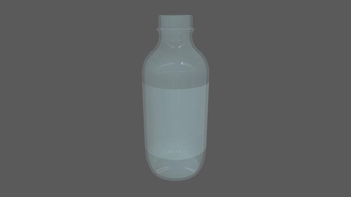 Glass bottle with label