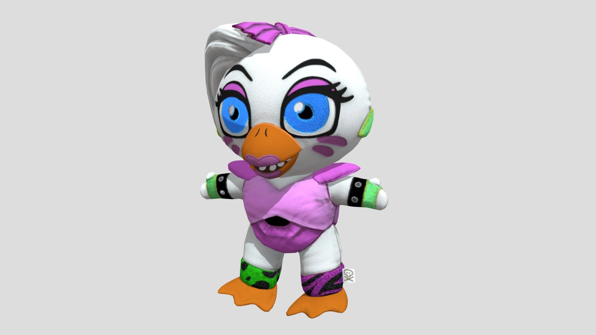 Glamrock Chica plush in game - Download Free 3D model by ...