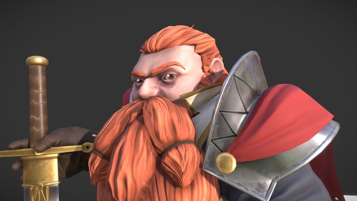 Dwarf Warrior 3D Model