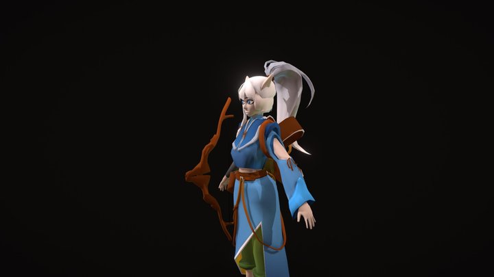 Senya lowpoly character 3D Model