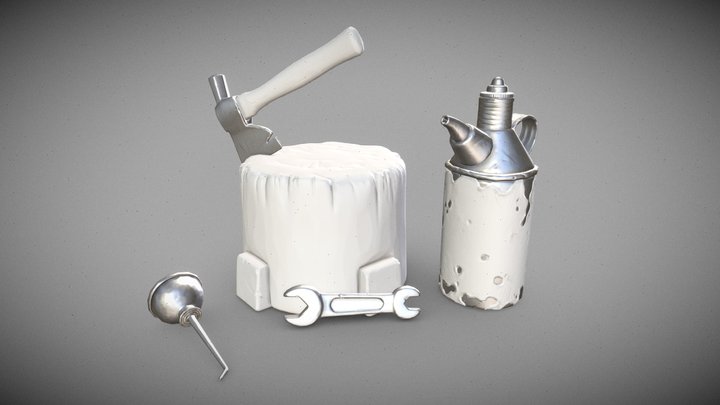 Stylized Prop Collection 01 3D Model