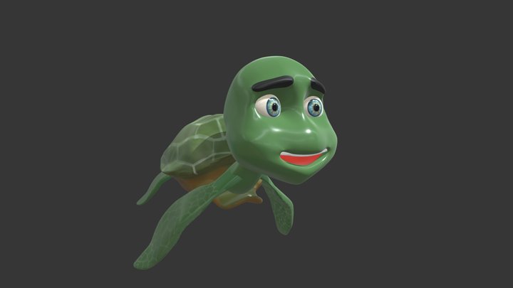 Happy Turtle 3D Model