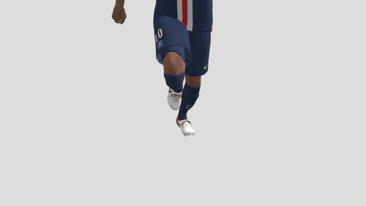 Neymar runing 3D Model